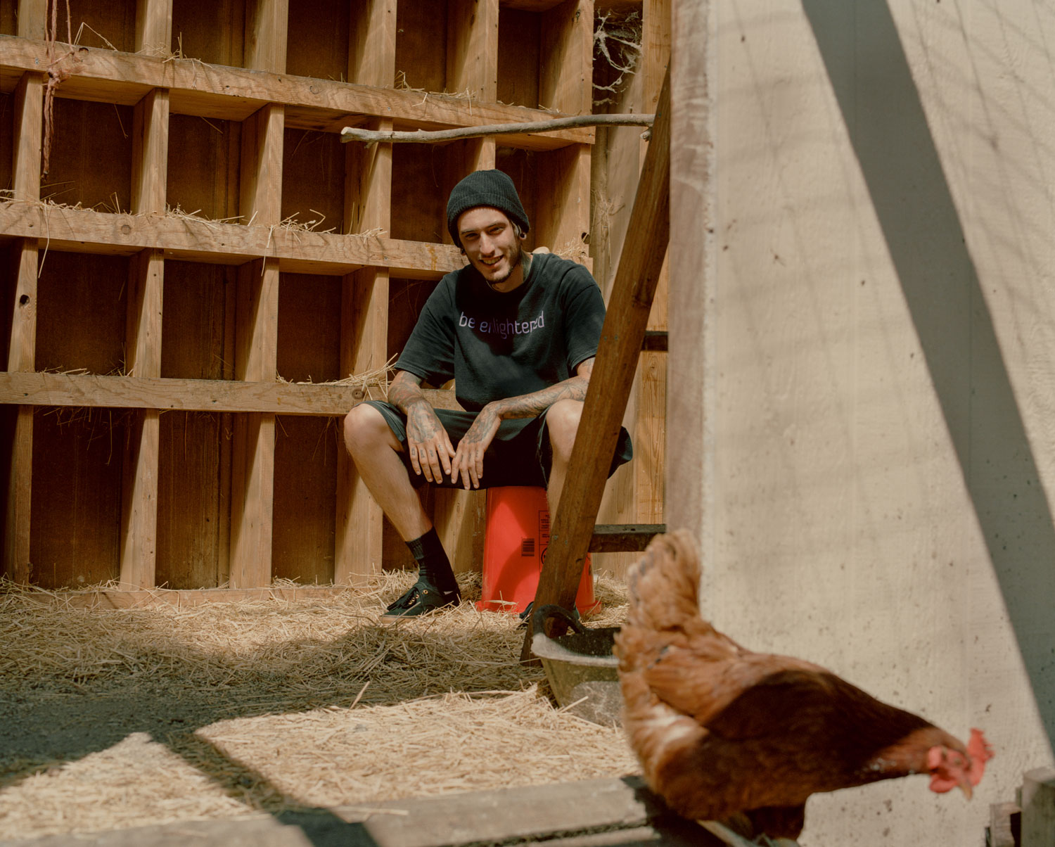 Throughout his life, David, above, has had difficulty staying clean, and holding down jobs. Last November, he was offered a job at Hope Farm. “They gave me a second chance at the farm, and here I am,” he said. “I love it here.”